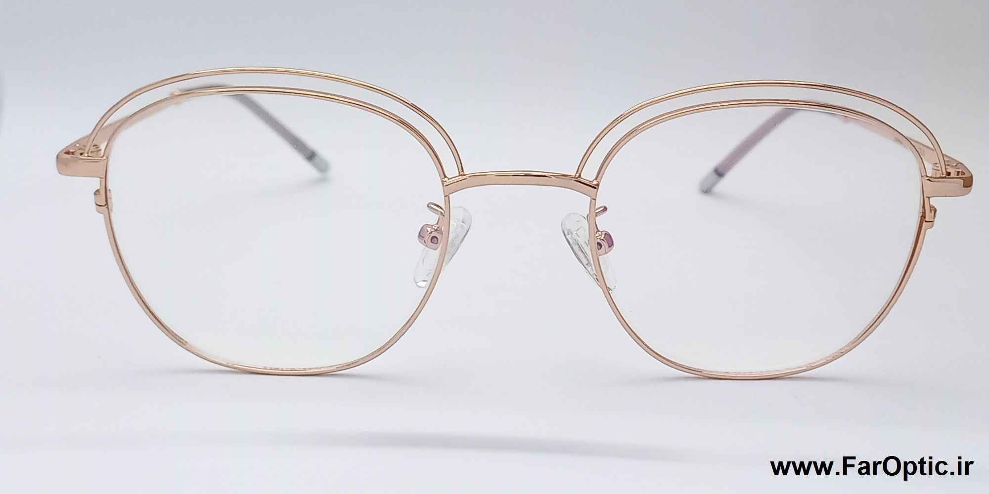 عینک شیک طلایی نقره ای