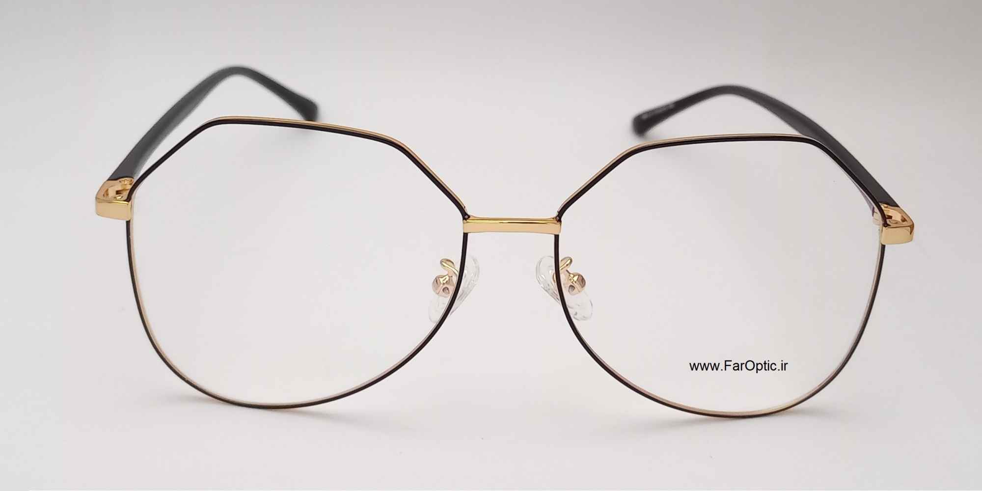 عینک طبی طلایی