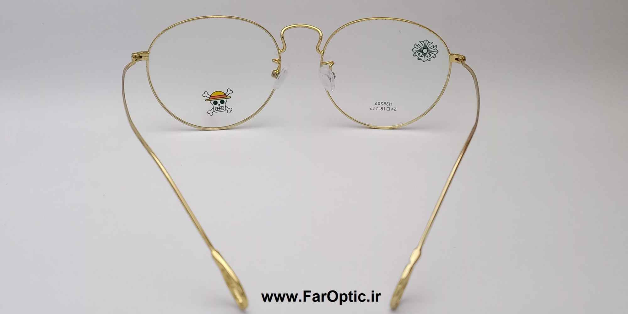 فریم عینک طلایی