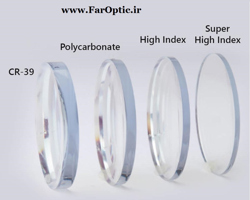 عدسی شیشه پلی کربنات عینک